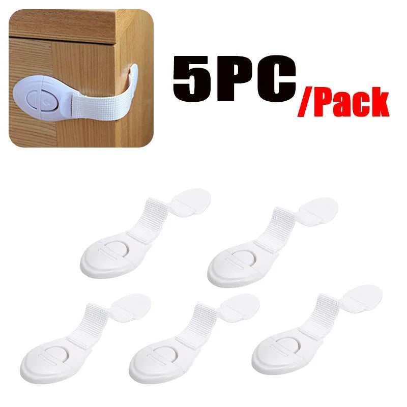 10Pcs Child Safety Cabinet Lock Baby Proof Security Protector Drawer Door Cabinet Lock Plastic Protection Kids Safety Door Lock