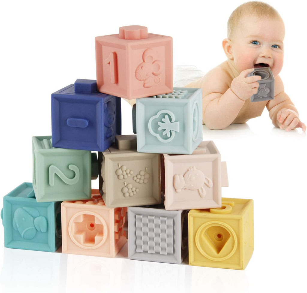 Baby Blocks Toys, Soft Building Blocks for Babies 6-12 Months